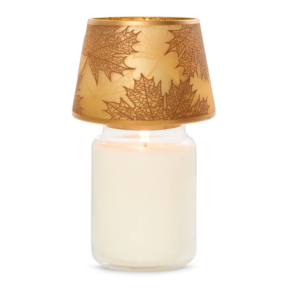 Crackle Leaves Jar Candle Shade